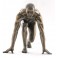 Statuette homme effet bronze : Le coureur, largeur 17 cm
