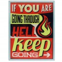 Plaque métal : "Keep on going"