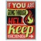 Plaque métal : "Keep on going through hell", H 33 cm