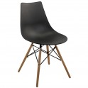 Chaise Industrielle / Scandinave, Modèle Ubik Noir, H 79 cm