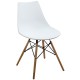 Chaise Industrielle / Scandinave, Modèle Ubik Blanc, H 79 cm