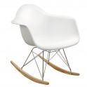 Fauteuil Industriel / Scandinave, Modèle Ubik Blanc, H 70 cm