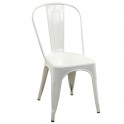 Chaise Rétro Urbaine, Modèle City, Blanc brillant, H 84 cm