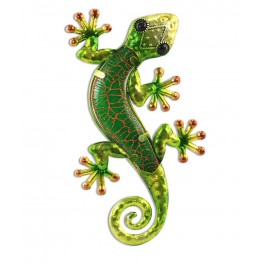 Le gecko coloré, modèle vert H22 cm