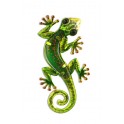 Déco murale fer : Le gecko coloré, modèle vert H 15 cm