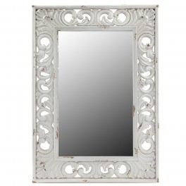 Miroir baroque blanc rectangulaire