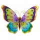 Papillon mural arc en ciel, violet & jaune L 42 cm