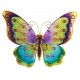 Papillon mural arc en ciel, violet & jaune L 42 cm