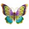 Papillon mural arc en ciel, violet & jaune L 42