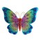 Papillon mural arc en ciel,Vert & Bleu L 42 cm