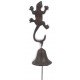 La cloche de porte en fer forgé, grand gecko