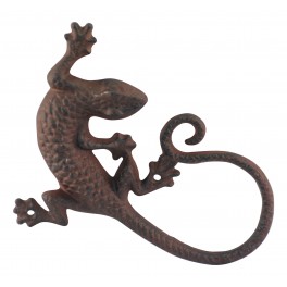 Le grand gecko mural décoratif en fer forgé