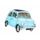 Déco murale voiture : La Piccolina, couleur bleu
