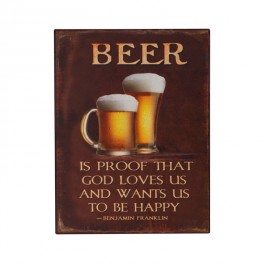 Plaque métal Beer is Proof