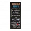 Plaque métal Kitchen Rules