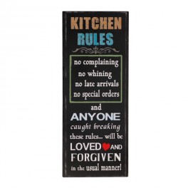 Plaque métal Kitchen Rules