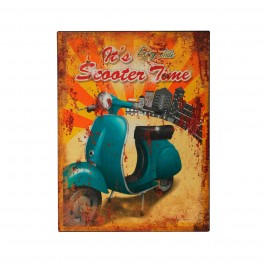 Plaque métal : Vespa Ride, H 33 cm