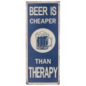 Plaque métal Beer & Therapy