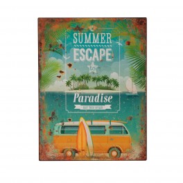Plaque métal Summer escape to Paradise
