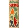 Plaque métal : Panneau Surfing, H 36 cm