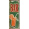 Plaque métal : Panneau Bar, H 36 cm