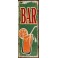 Plaque métal : Panneau Bar, H 36 cm