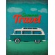 Plaque métal Combi : Summer Travel, H 33 cm