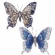 Papillon mural Flower Power Bleu foncé, H 33 cm mod 2