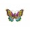 Petit Papillon mural Arc en Ciel, Violet & Jaune, L 26 cm