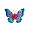 Papillon mural Arc en Ciel, Bleu & Violet, L 26 cm