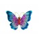 Papillon mural Arc en Ciel, Bleu & Violet, L 26 cm