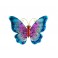 Papillon mural Arc en Ciel, Bleu & Violet, L 26 cm
