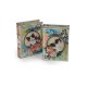 Boite Livre, Motif Chat romantique et floral Chat, Mod 1, H 18 cm