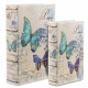 Set 2 Boites Livres, Motif Papillon Paris, H 27 cm (Grande)