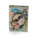 Boite Livre, Motif Chat romantique et floral Chat, H 26 cm