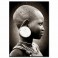 Tableau imprimé N&B Visage Enfant africain 2, H 140 cm