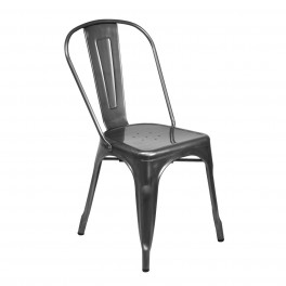 Chaise Rétro Urbaine, Modèle City, Anthracite brillant, H 84 cm