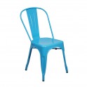Chaise Rétro Urbaine, Modèle City, Bleu brillant, H 84 cm