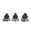 Set 3 mini Bouddha de la sagesse, Collection Silver, H 7 cm