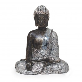 Bouddha assis, Collection Silver H 28 cm