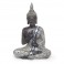 Figurine Bouddha assis, Collection Silver, H 28 cm