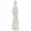 Bouddha de paix, Patine blanche, H 26 cm