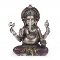 Statuette Ganesh en résine colorée, H 20 cm