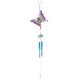 Carillon Papillon Arc en ciel, Mod Rose/Bleu, H 90 cm