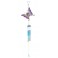 Carillon Papillon Arc en ciel, Mod Rose/Bleu, H 90 cm