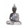 Mini Bouddha Silver Mod 3, H 13 cm