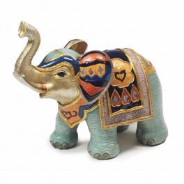 Statuette éléphant Blue Saphir H 13 cm