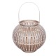 Photophore Lanterne en bambou Blanc, Diam 24 cm