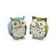 Chouette fleurie Verte, 10 cm