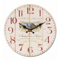 Horloge Vin MDF Beaujolais, Diam 34 cm